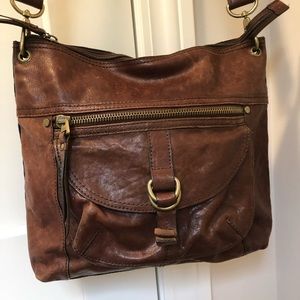 Leather Fossil Crossbody Satchel